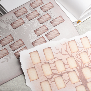 deux feuilles d'arbre généalogique